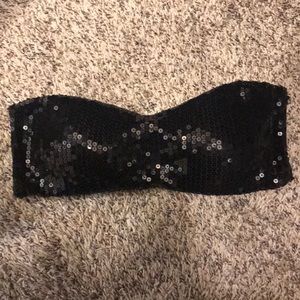 Black sequin bandeau